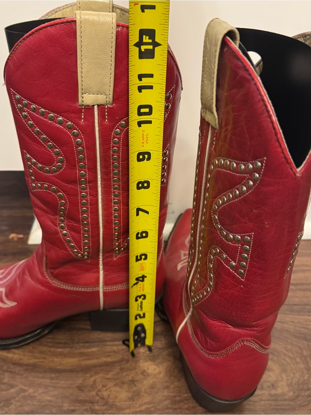 Rare Frye Women's Red Leather Boots Size 8 B - Picture 10 of 11